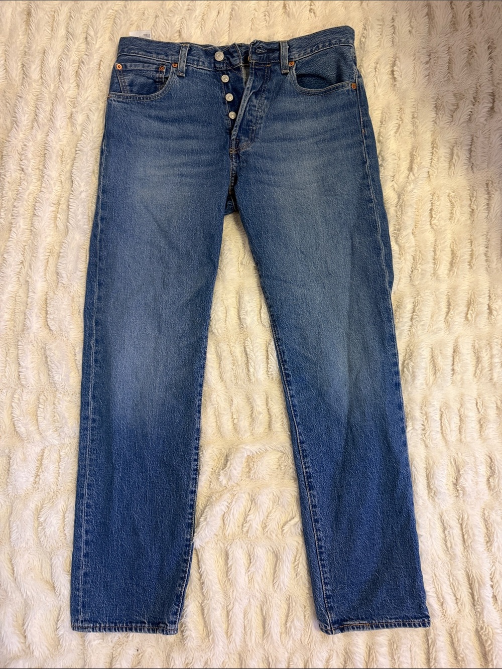 Women's Straight-Leg Denim Jeans in Medium Blue